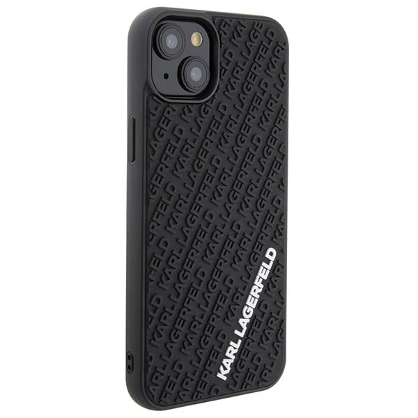 Coque iPhone 15 Plus Karl Lagerfeld rigide noire 3D caoutchouc - 4