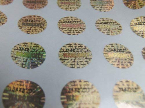 Hologramme étiquettes anti-contrefaçon void dorées pour sécuriser 1000 articles