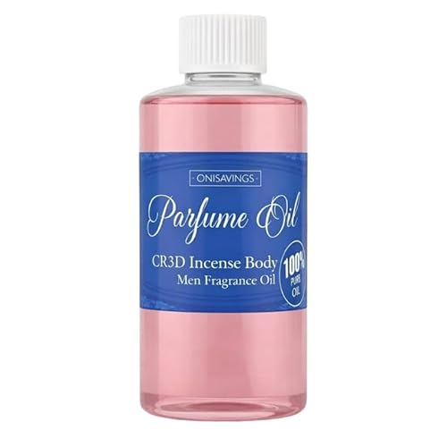 ROMERIZA INC. 4 Fl Oz CR3D Incense Oil for Men Scented Fragrance Oil - Our Interpretation Essential Oils for Multi Use Made with Natural Ingredients & Good for Gifts