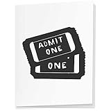 tickets cine malba Espacio en blanco dentro para tu propio mensaje