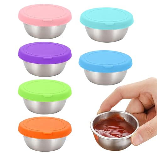 Generisch Recipiente para aderezos para ensaladas, condimentos para ensaladas, condimentos, salsas de acero inoxidable, accesorios reutilizables para preparar comidas