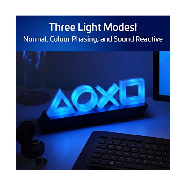 Paladone PS5 Playstation Icons Light with 3 Dynamic Lighting Modes, Desktop Game Room Decor, Officially Licensed Playstation 5 Desk Accessories - Image 3