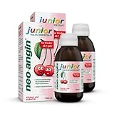 neo-angin junior Halsschmerzsaft mit leckerem Kirschgeschmack | lindert Halsschmerzen & beruhigt die gereizte Schleimhaut |für Kinder ab 1 Jahr |zuckerfreier Hustensirup mit Isländisch Moos | 2x100 ml