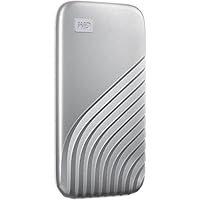 ウエスタンデジタル(Western Digital)WD ポータブルSSD 2TB シルバー USB3.2 Gen2 Type-c My Passport SSD 最大読取り1050 MB/秒 外付け /メーカー5年保証 WDBAGF0020BSL-WESN 国内正規代理店品