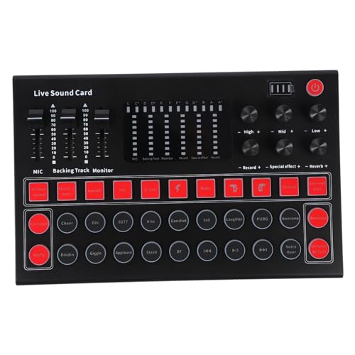 DIYEAH Versatile Portable Voice Disguiser Sound Card for Live Streaming and Gaming Audio Mixer Chip for Karaoke Broadcast and Recording Compatible Mobile Phones