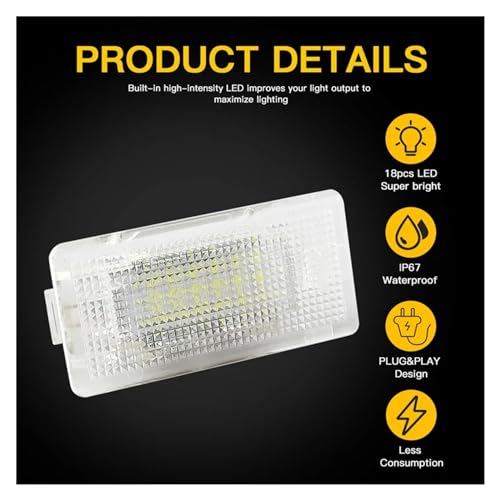 Luz LED interior maletero equipaje lámpara 12V para E46 E90 E39 E60 3