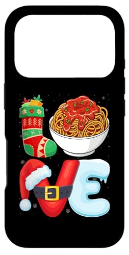 Love Spaghetti Pasta Xmas Holiday Italian Food Christmas �X�}�z�P�[�X iPhone 17 Pro �p