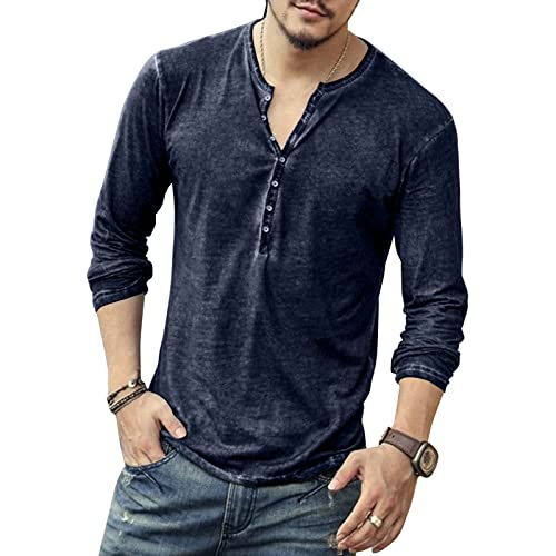 AUMELR-Mens-Polo-Shirts-Cotton-Muscle-Fit-T-Shirts-Button-Down-Henley-Shirts-Golf-Tops