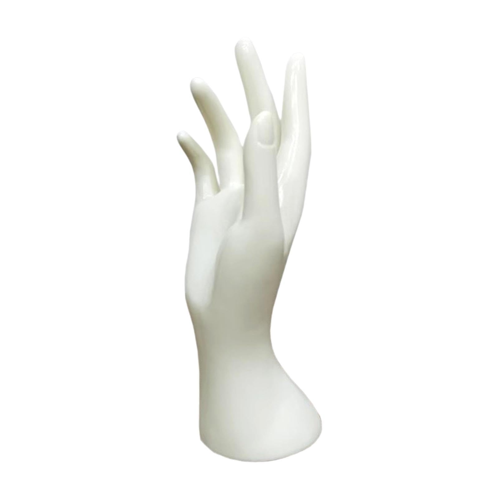 Twisaxc Women's White Functional Hand Mannequin Model Jewelry Organizer Exquisite Bracelet And Ring Displays Necklace Rings Stand Hand Model Jewelry Organizer Dressing, 22Cm