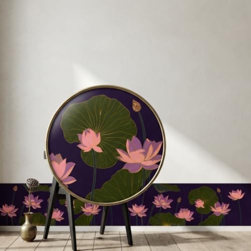 Image of Decorative Peel and Stick Wall Border Sticker 4 Inch x 4 Feet | Waterproof Self Adhesive PVC Wallpaper Border | Floral, Vintage & Traditional Designs | Wall Trim for Home Decor, VWB6