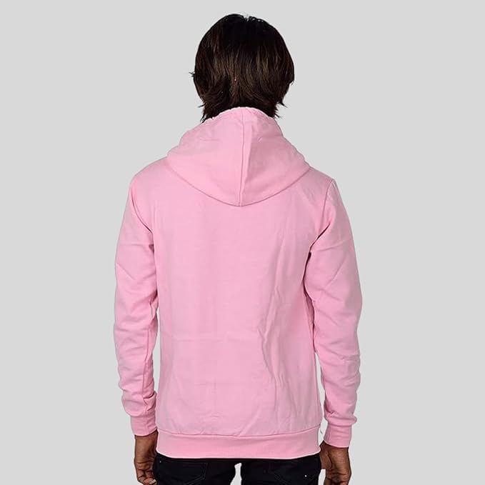 Image of WearIndia Unisex-Adult Cotton Blend Neck Hooded Sweatshirt (W New DANCEMELO Hoodie Baby Pink