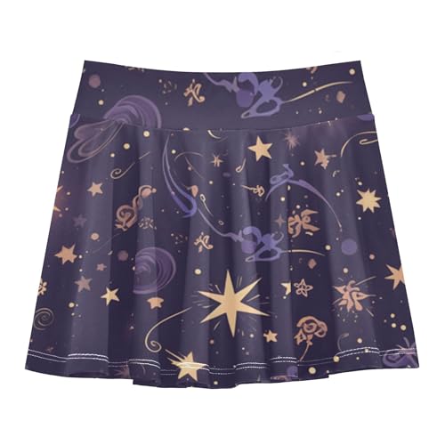 linqin Little Girls Tennis Skirt with Shorts Flowy Little Girl Skort Kids Pleated Skort with Pockets