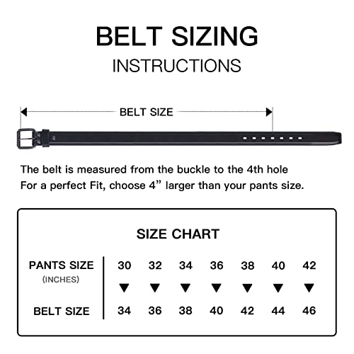 Poyolee Concealed Carry Leather Gun Belt | Pe Core Gun Belt For Ccw | Heavy Duty Edc Belt For Men | 1 1/2-Inch Black 38'' #TOP4