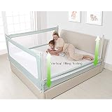 Barandilla de cama para dormir de seguridad para niños: diseño de elevación y plegado vertical, incluso si tiene una mesita de noche al lado de la cama, no afectará su plegado, puede acostarse fácilmente y cuidar a su bebé