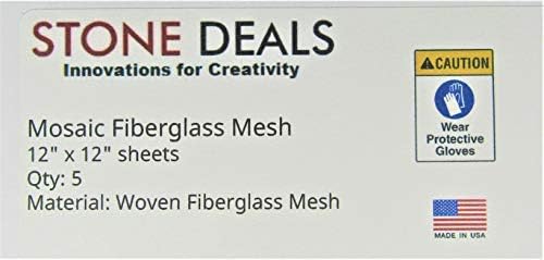 Mosaic Mesh for Back Mounted Tile 12" x 12" (Five Sheets) Non Sticky