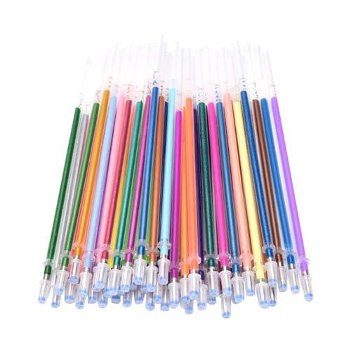 100 Pcs 0.7m Coloring Gel Pens Refills Gel Ink Pen Replace Refills Metallic Glitter Gel Pens Refills Neon Pastel Pens Refills