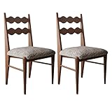 Lot de 2 chaises de salle à manger en tissu : ces chaises en coton foncé et lin présentent une texture naturelle et respirante qui est douce pour la peau. Le siège en cuir synthétique de haute qualité est doux au toucher et offre une bonne perméabilité à l'air, ce qui le rend idéal pour toute salle à manger. Mélange parfait de confort et de style pour votre décoration d'intérieur.