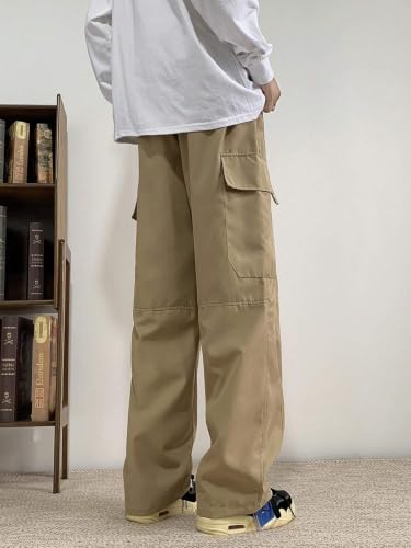 Image of Leriya Fashion Men's Cargo Pants | 6 Pocket Cotton Cargo Joggers for Men | Loose Fit Stylish Pant with Pockets | Casual Baggy Trousers & Streetwear Lower