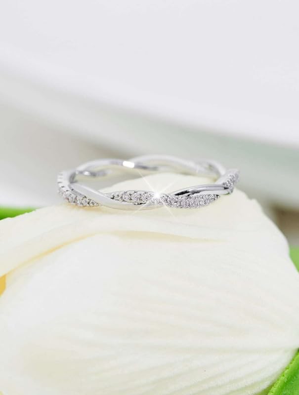 Luxury Engagement Wedding Rings for Women Fashion Shiny Sophisticated Zirconia-Embedded Jewelry for Birthday Valentine's Day Wedding Special Occasions3