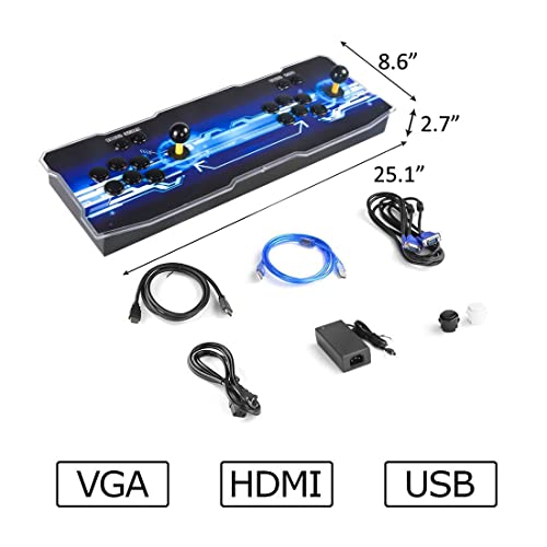 Haamiiqii Retro 3D Arcade Game Console Machine With 8000 Games, Plug And Play Pandora Box, Wi-Fi Download Free Games, Search/Save/Hide/Pause/Add Games, 1280X720 Full Hd, Up To 4 Players Online Game #TOP5