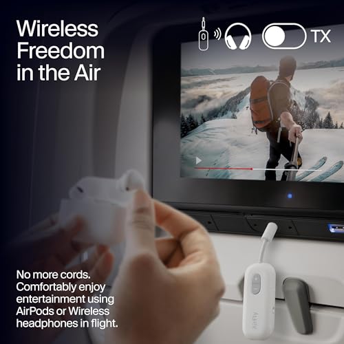 Image of Twelve South AirFly SE, Bluetooth Wireless Audio Transmitter for AirPods /Wireless or Noise-Cancelling Headphones; Use with Any 3.5 mm Audio Jack on Airplanes, Gym Equipment or iPad /Tablets (Black)