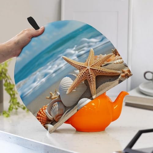 Image of Starfish Tea Cosy for Teapot Cozy Beach Tea Cosy Kettle Dust Cover Teapot Dust Protector Home Kitchen Decorative Tea Cozies