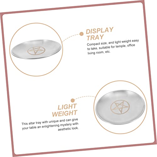 Zerodeko 4Pcs Pentagram Candle Centerpieces For Dining Table Stainless Steel Trim Witch Decor Pentagram Tealight Holder Star Candle Holder Candle Stand Altar Table Centerpiece Storage Tray #TOP1