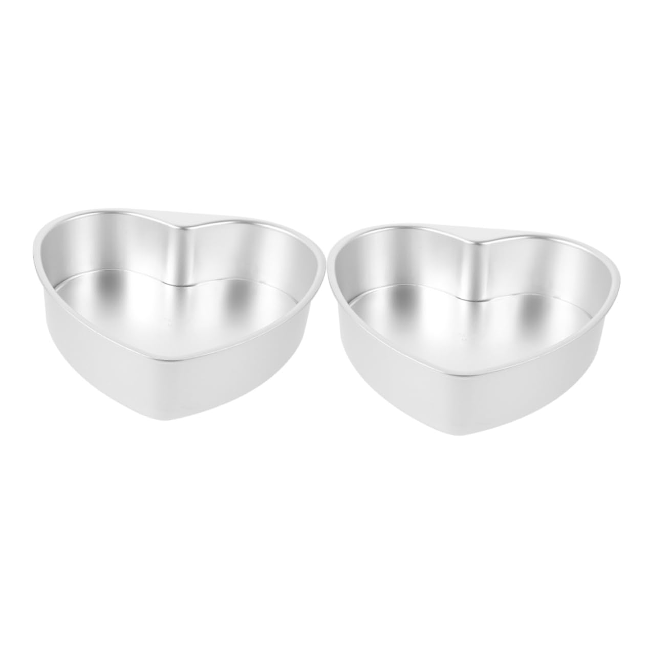 Ciieeo 2pezzi Stampo per Torta Forma di Cuore Teglia in Alluminio Antiaderente Base Rimovibile Versatile per Dolci di San Compleanni e Matrimoni Facile da Usare e Pulire