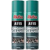 Akfix A115 Engine Cleaner and Degreaser - Quick and Bright Cleaner for Car, Motorcycle, Automotive and Machine Engine - Oil Grease Remover, Degreaser Cleaner Spray | 2 Pack, 16.9 Oz.