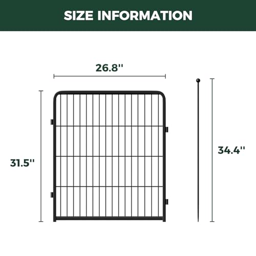Image of FXW Rollick Unleashed Dog Playpen for Indoor, Yard, RV Camping, 32 inch 4 Panels for Small and Medium Dogs, Black│Patented