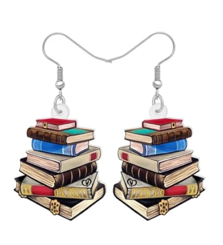 Storybook Earrings for Women, Cute Dangle Style, Fiction Books