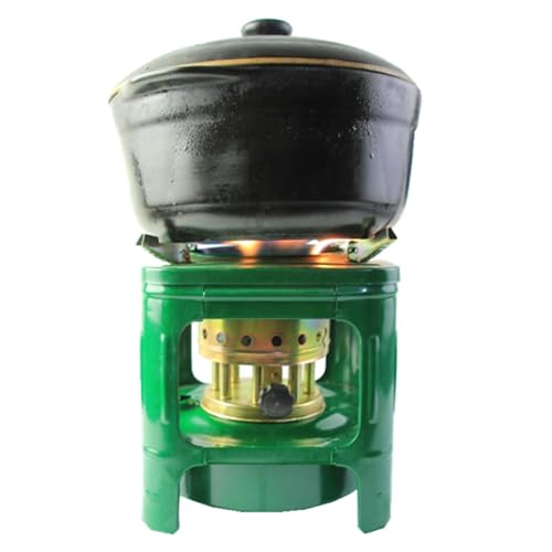 DHNDSDP con 8 Mechas Calentador de Queroseno Calefactor Portátil Calentador de Parafina Metálico para Exteriores Estufa de Camping de Fuego Regulable Parabrisas Triple Equipo de Picnic