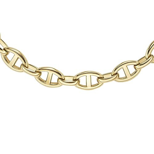 Image of Fossil Women's Ellis Toi Et Moi Gold-Tone Brass Station Necklace