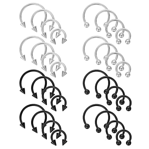 Yolev 32 Piezas Septum Piercing Nariz Aro Acero Quirurgico Anillos de Herradura 16G Varios Tamaños Nasal Septum Herradura Aro Aretes Cejas Aretes Aros Labio Herradura Piercing Mujeres Hombres | Ya disponible en tu tienda friki favorita! En mundofriki.es! Yolev 32 Piezas Septum Piercing Nariz Aro Acero Quirurgico Anillos de Herradura 16G Varios Tamaños Nasal Septum Herradura Aro Aretes Cejas Aretes Aros Labio Herradura Piercing Mujeres Hombres | Ya disponible en tu tienda friki favorita! En mundofriki.es!
