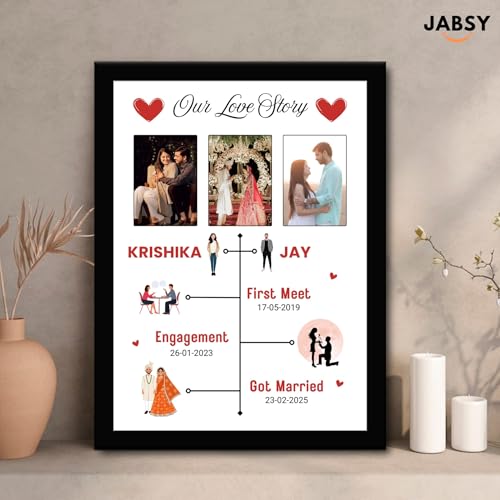 Image of JABSY Personalised Gift Frame for Husband, Useful Unique Wedding Anniversary Birthday Gifts Ideas, Photo Frame