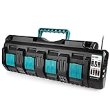 Eingang: 100 ~ 240V | Ausgang: 14.4V ~ 18V | Kann auch 7.2V und 10.8V Batterien laden, benötigt aber einen Konverter (nicht enthalten)