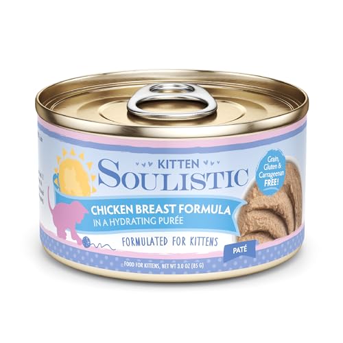Soulistic Kitten Chicken Breast Formula in Hydrating Pure 3oz Can Pack of 12