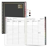Planner 2025-2026, Forvencer Appointment Book 2025-2026, Daily Weekly & Monthly Calendar Planner (July 2025-June 2026), 8.5'x11', Teacher School Supplies, Hourly Planners with 30 Minute Increments, Office Notebook College Student Classroom Organizer, A4, Black