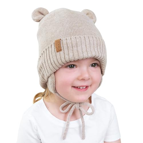 JAN & JUL Knit Bear Winter Hat for Babies and Toddlers3