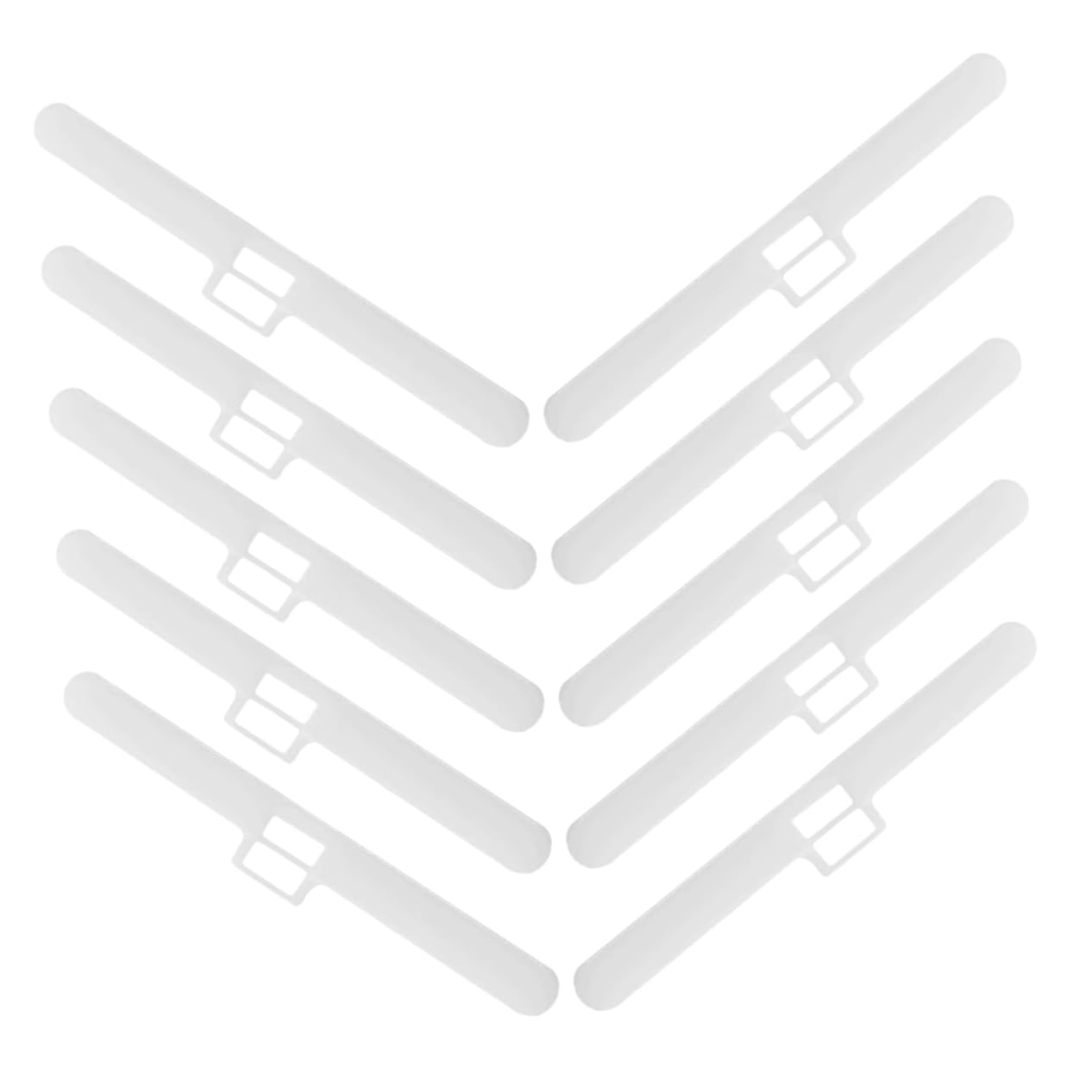 KONTONTY 10pcs Vertical Blinds Accessories Durable Double Hole Clips for Window Curtain Repair Multi Scene Use Effortless Sliding Easy Installation High Load Capacity Slats Replacement