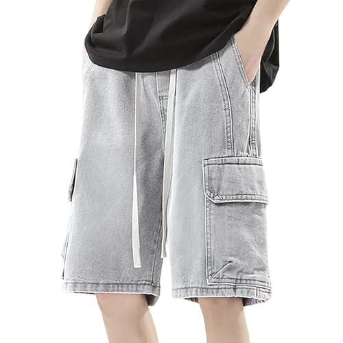 Pantalones cortos cargo para hombre estilo holgado de tela ligera
