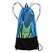 pistro Multi-Functional Mesh Bag with Drawstring Shoulder Straps for Scuba Diving, Swimming, Beach, Travel, Gym - Black, M