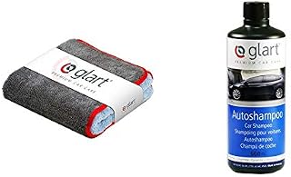 Glart 471PP microfibre cloth, for paint polish, panes, cockpit, polishing & drying for car, motorcycle and bicycle,microfibre polishing cloth varnish, 60x40 cm, Anthracite-blue