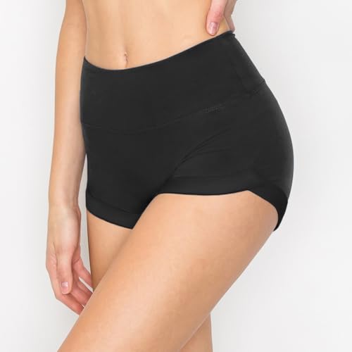 Image of ALWAYS Women's Super Soft Casual Yoga Workout Shorts with Hem Black M