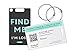 Dynotag Web/GPS enabled QR Smart Fashion Luggage Tags - 2 Identical Tags+Chains (Find Me!)