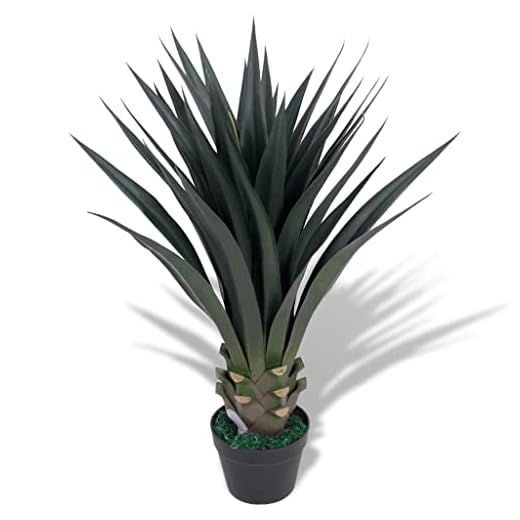 vidaXL Yucca Pianta Artificiale con Vaso 90 cm Verde