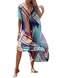 Alsol Lamesa Kaftan Dresses for Women Ethnic Print Cover Ups for Swimwear Women Beach Bathing Suit Coverup