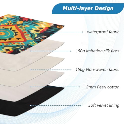Funda para portátil 13-14 pulgadas impermeable con diseño étnico miniatura 4