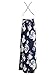BerryGo Women's Sexy Deep V Neck Backless Floral Print Split Maxi Party Dress M