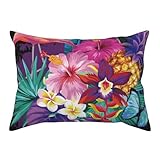 Photo Gallery tzttzt federa per cuscino di dimensioni standard, estate tropicale con fenicotteri super morbida, 51 x 66 cm, federe traspiranti con cerniera, federe per cuscini resistenti alle pieghe e alle macchie